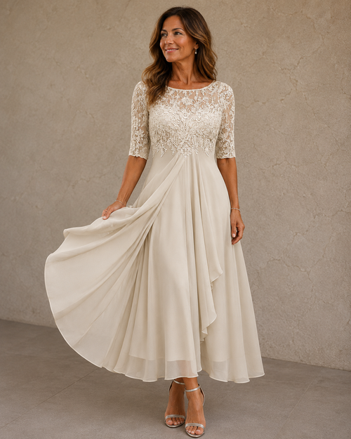 Abella™ | Kleid aus Spitze und Chiffon