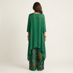 Maud | Baumwolle-Seide Zweiteiliges Set mit Asymmetrischer Tunika